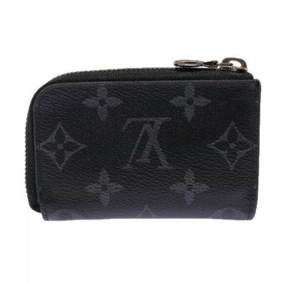 LOUIS VUITTON Monogram Eclipse Porte monnaie Jour Coin Purse M63536 Auth 89055 - Picture 1 of 16